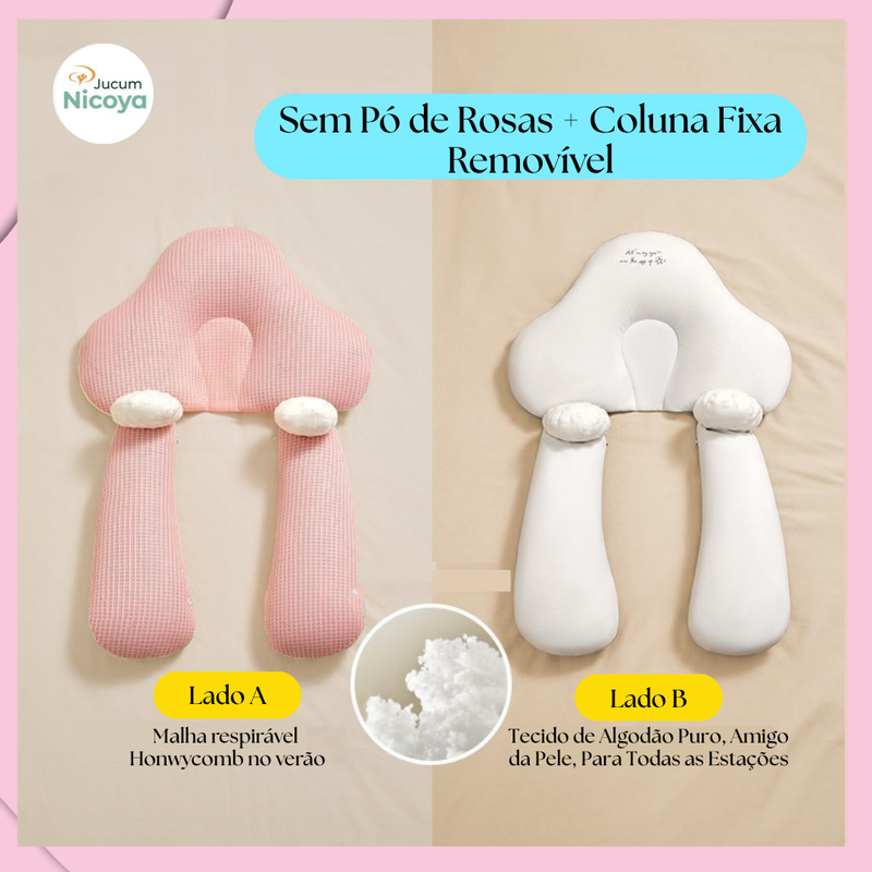 Travesseiro Ergonômico para Bebês – Sono Tranquilo e Formato de Cabeça Perfeito