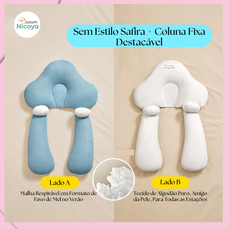 Travesseiro Ergonômico para Bebês – Sono Tranquilo e Formato de Cabeça Perfeito