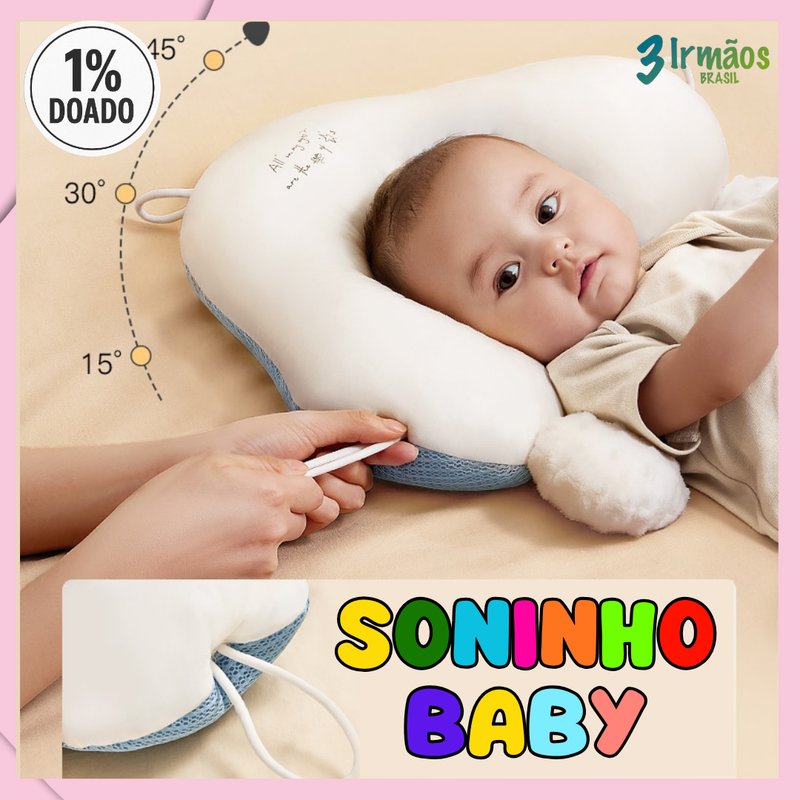 Travesseiro Ergonômico para Bebês – Sono Tranquilo e Formato de Cabeça Perfeito