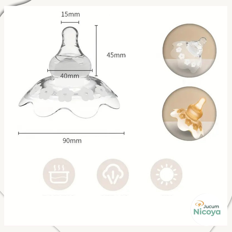 🌸 Protetor de Mamilo em Silicone com Design Anatômico – Delicado como o Amor de Mãe