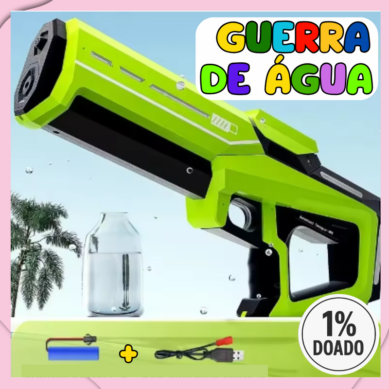 Arma de Água Elétrica Recarregável – Diversão Garantida para Crianças e Adultos no Verão!